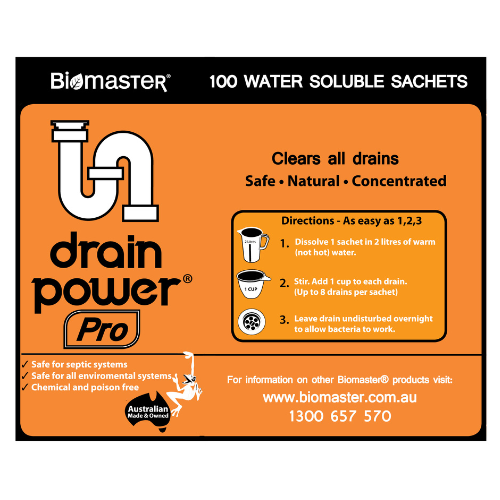 Drain Power® Pro – Drain Cleaner (100 Sachets)