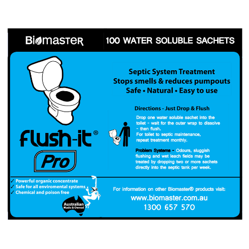 Flush-it® Pro – Septic System Treatment (100 Sachets)