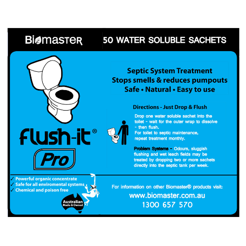 Flush-it® Pro – Septic System Treatment (50 Sachets)