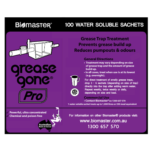 Grease Gone® Pro – Grease Trap Treatment (100 Sachets)