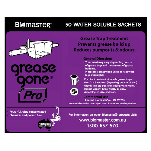 Grease Gone® Pro – Grease Trap Treatment (50 Sachets)