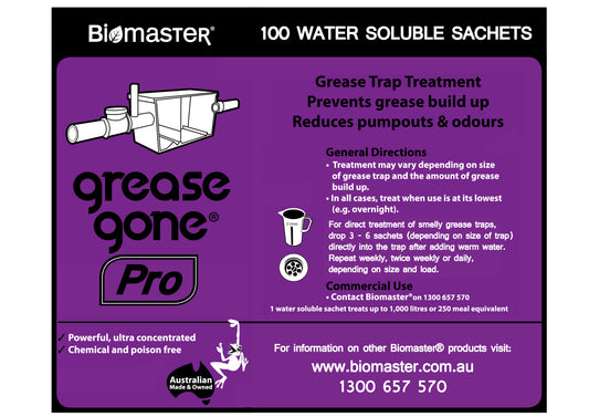 Grease Gone® Pro – Grease Trap Treatment (100 Sachets)