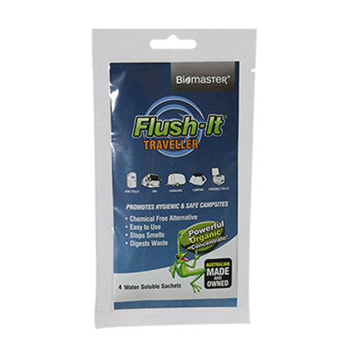 Flush-It Traveller® Portable Toilet Treatment - 4 Pack
